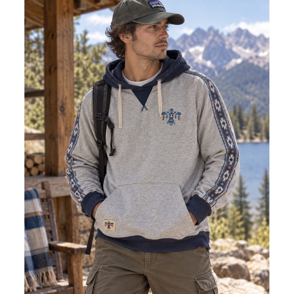 Faherty Steven Paul Judd Hoodie Mens Medium Grey Artist Series Thunderbird
